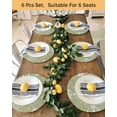 thumbnail image 4 of 13 Inch Round Placemats Set of 4, Christmas Green Non Slip Heat Insulation PP Table Mats, Xmas Winter Snowflakes New Year Holiday Washable Place Mats for Kitchen Dining Party Table Decor, 4 of 7