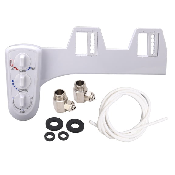 BIMZUC Dual‑Nozzle Hot & Cold Water Bidet Attachment – Self‑Cleaning, Non‑Electric, Fits 2‑Piece Toilets