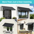 thumbnail image 6 of BACKYARD BEAUTIFUL Metal Awning 70" x 24", Front Door and Window Canopy with Powder-Coated Frame, Weather Resistant Sun and Rain Shelter for Patio, Entrance, Porch and Balcony, Brown, 6 of 9