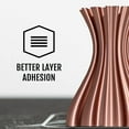 thumbnail image 4 of HATCHBOX Metallic Finish PLA 3D Printer Filament, Dimensional Accuracy +/- 0.03 mm, 1 kg Spool, 1.75 mm, Copper, 4 of 5
