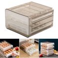 thumbnail image 2 of Double-Layer Portable Plastic Egg Tray Holder Storage Box Container Organizer Bin for Kitchen Refrigerator Fridge, 2 of 6
