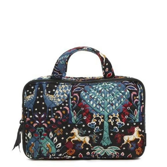 Vera Bradley Cotton Ultimate Travel Makeup Organizer Case, Enchantment