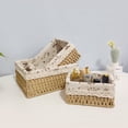 thumbnail image 2 of Handmade Storage Basket Wicker Baskets for Organizing Shelf Baskets Woven Decorative Home Storage Bins Beiges, 2 of 5