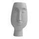 thumbnail image 1 of Moderna cerámica cara cabeza planta hogar jardín decoración escultura Gris grande Gloria maceta de cabeza, 1 of 9