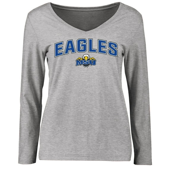 Women's Ash Morehead State Eagles Proud Mascot Long Sleeve T-Shirt