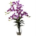 thumbnail image 1 of Nearly Natural 1292-PP Dendrobium Orchid with Vase Arrangement, Purple, 1 of 2