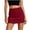 Red, variant on FAWUUDO Women's A-Line Skirt Cotton High Waist Solid Color Midi Skirts Elastic Waist Casual for Office Work Everyday Black
