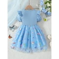 thumbnail image 3 of Bellafa Toddler Tutu Jersey Dress Little Girls Fluffy Bowknot Summer Dresses Casual Party Tulle Sundress for Kids 2-6Y-Butterfly, 3 of 8
