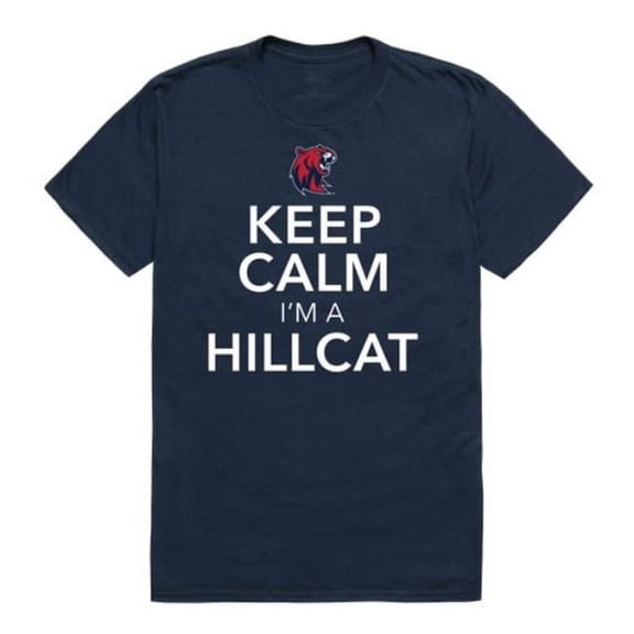 W Republic  Rogers State University Hillcats Keep Calm T-Shirt, Navy - Small