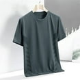 thumbnail image 2 of Goodtrade8 Sports Shirts for Men Short Sleeve Solid Color Pullover Muscle Summer Casual Breathable Outfits Crew Neck Mens T-Shirts, 2 of 4