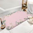 Flower Bath Rugs for Bathroom,Non Slip Flannel Shower Mat,Funny Toilet