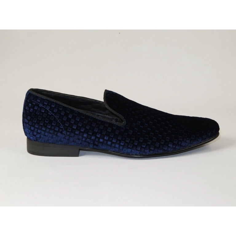 Steve Madden Men\'s Velvet Shoes size 8 blue Slip On Lifted Leather Fabric Lining Steve Madden Men main image 4