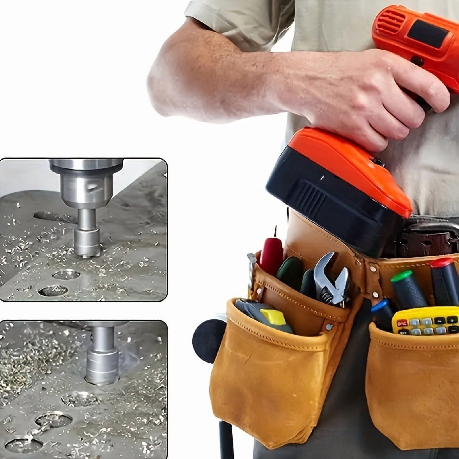 5pcs Heavy-Duty Hole Saw Drill Bit Set - All-Purpose for Stainless Steel, Aluminum, Plastic & Wood - Circular Blade Drill Bits Kit for DIY， Renovation