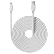 onn 10-Foot Lightning to USB Charging Cable – White