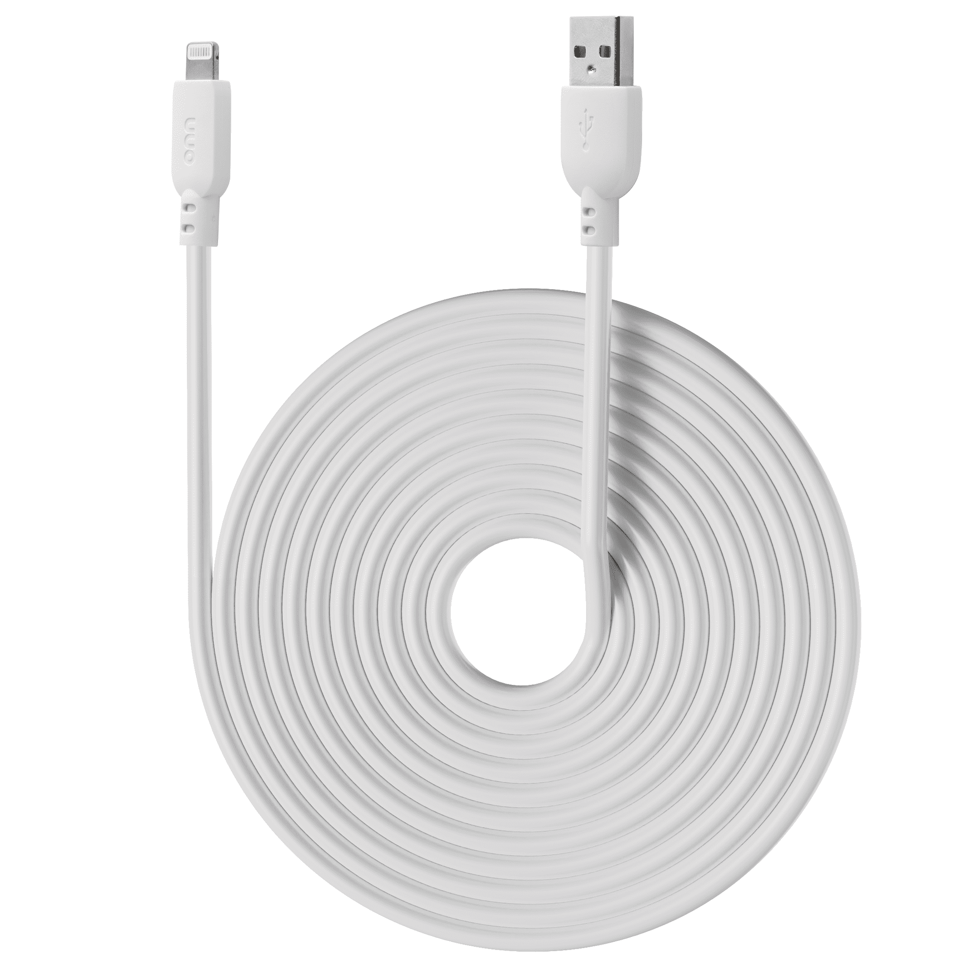 onn 10-Foot Lightning to USB Charging Cable – White