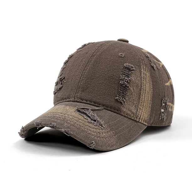 Women\'s Brown Vintage Washed Unstructured Baseball Cotton Adjustable Cap Brown Unisex Vintage Washed Unstructured Baseball Cap Women  main image 3