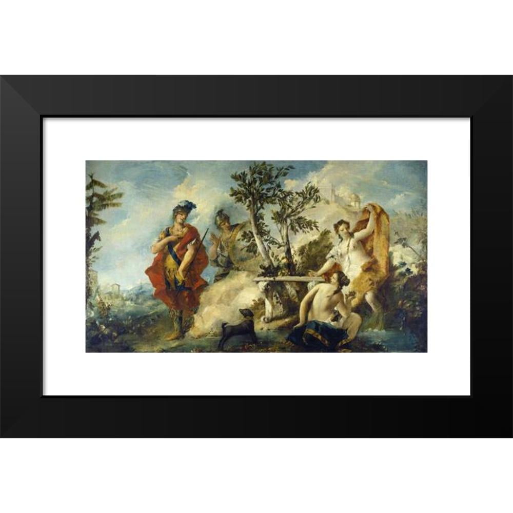 Giovanni Antonio Guardi 18x11 Black Ornate Wood Framed Double