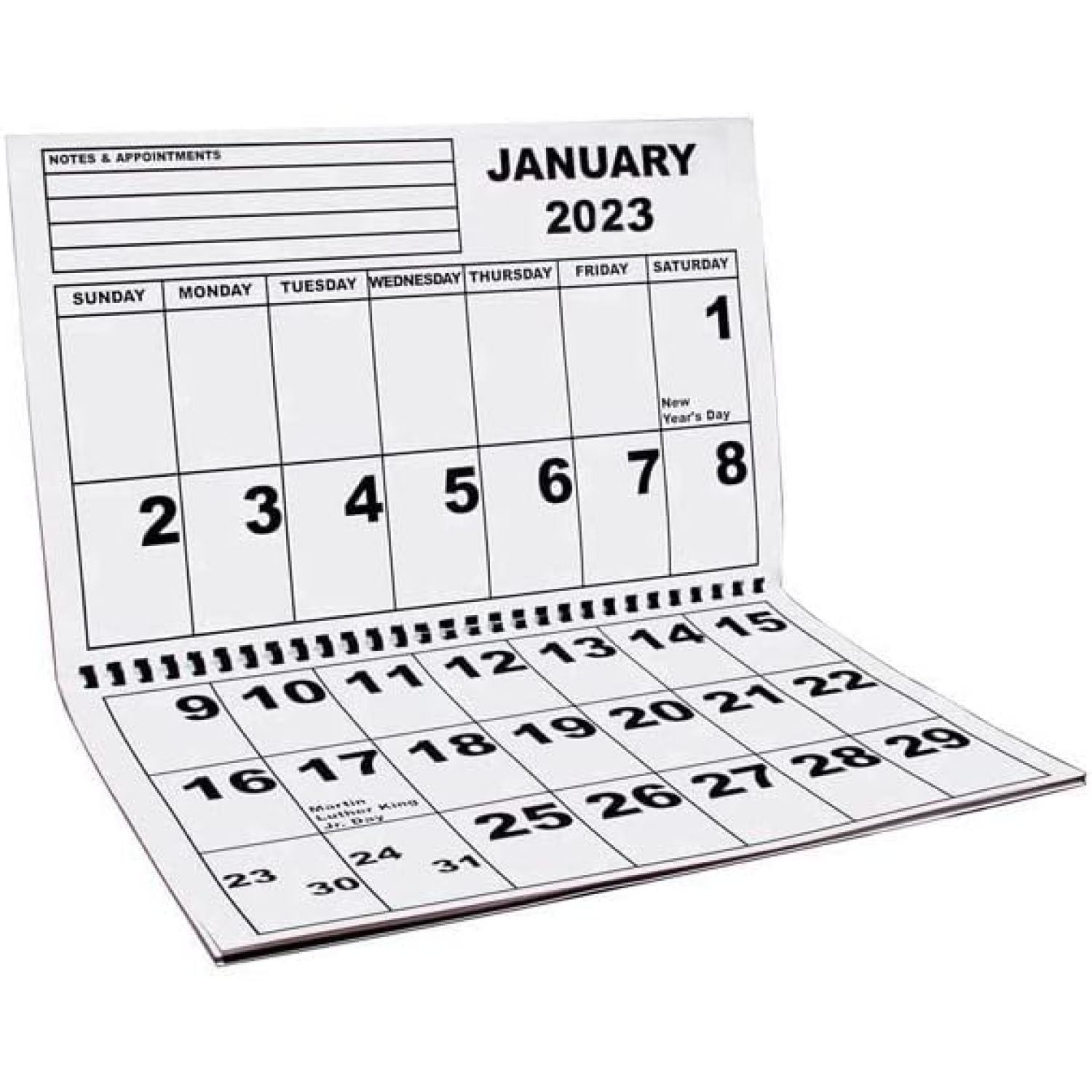 Jumbo Large Print Wall Calendar 2022 Low Vision