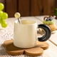 thumbnail image 4 of Taza de café de cerámica con mango de luna de 350 ml/12 oz con cuchara de caramelo, 4 of 7
