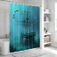 thumbnail image 6 of Ocean Shipwrecks Bathroom Shower Curtains with 12 Hooks Polyester Waterproof Shower Curtain for Stalls and Bathtubs Coastal Nautical Dolphins Vintage Decorative Bathroom Privacy Curtain 60x72 Inches, 6 of 9