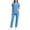 Sky Blue, variant on FchengtaiS Women's Scrub Set Soft V-Neck Scrub Top and Pants Medical Uniform Workwear with Pockets