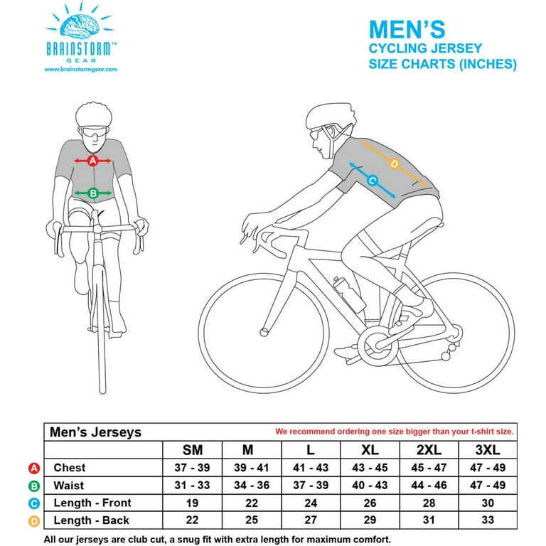 Mens plus 2024 size cycling clothing