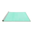 thumbnail image 2 of Ahgly Company Machine Washable Indoor Rectangle Solid Turquoise Blue Modern Area Rugs, 2' x 3', 2 of 4