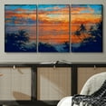 thumbnail image 2 of PixonSign Canvas Print Wall Art Set Watercolor Smudge Tropical Horizon Nature Wilderness Watercolor Modern Art Rustic Landscape Fun Multicolor Ultra for Living Room, Bedroom, Office - 16"x24"x3, 2 of 5