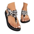 thumbnail image 3 of enyan Womens Flats Women's Comfortable Summer Beach Thong Sandals for Women with Cushion Walking Arch Support Yoga Mat Indoor Outdoor Soles,Black,Size 8, 3 of 7