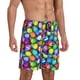 thumbnail image 2 of Balery Colorful Easter Eggs1 Pantalones cortos de pijama de punto de algodón para hombre con cinturilla y bolsillos-XX-Large, 2 of 6