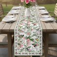 thumbnail image 4 of Pink Spring Floral Table Runner 90 Inches, Elegant Pastoral Flowers Birds Watercolor Bed Runner Dresser Scarves Tabletop for Indoor Outdoor Parties/Ceremony/Banquet, 13" x 90", 4 of 8
