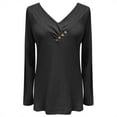 thumbnail image 5 of EDFBUYKRS Womens Tops Long Sleeve Shirts for Women Crew Neck Women Blouses Dressy Casual Ladies Tops and Blouses Fall S, 5 of 5