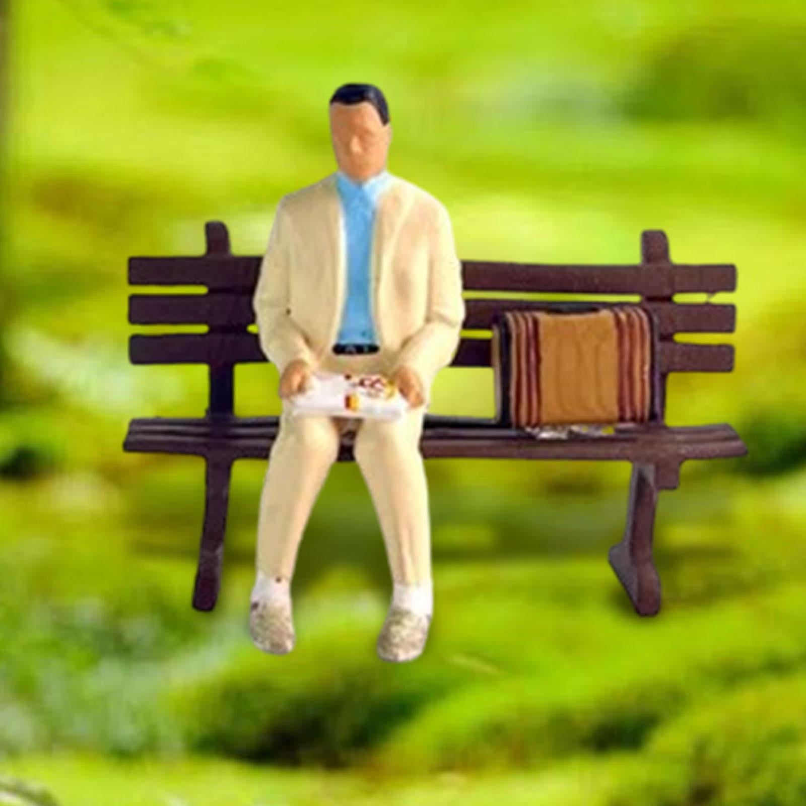 LeeQinersw Miniature Diorama Men Figure Desk Decoration 1/64 People Figure DIY Crafts Resin