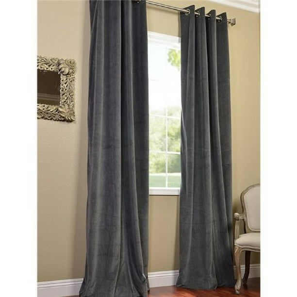 Signature Grommet Grey 84-Inch Blackout Curtain - Walmart.com