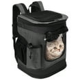 thumbnail image 4 of Solaris Adjustable Pet Carrier Backpack for Dogs and Cats, Puppies, Portable Cat Carrier Backpack with Bottle Pocket, Two Mesh Window for Breath,Charcoal, 4 of 7