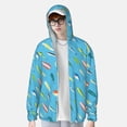 thumbnail image 2 of Fotbe Appât de Pêche de Différentes Couleurs Veste de Protection Solaire UPF 50+ pour Hommes et Femmes avec Capuche et Poches Randonnée Performance Extérieure-Moyenne, 2 of 7