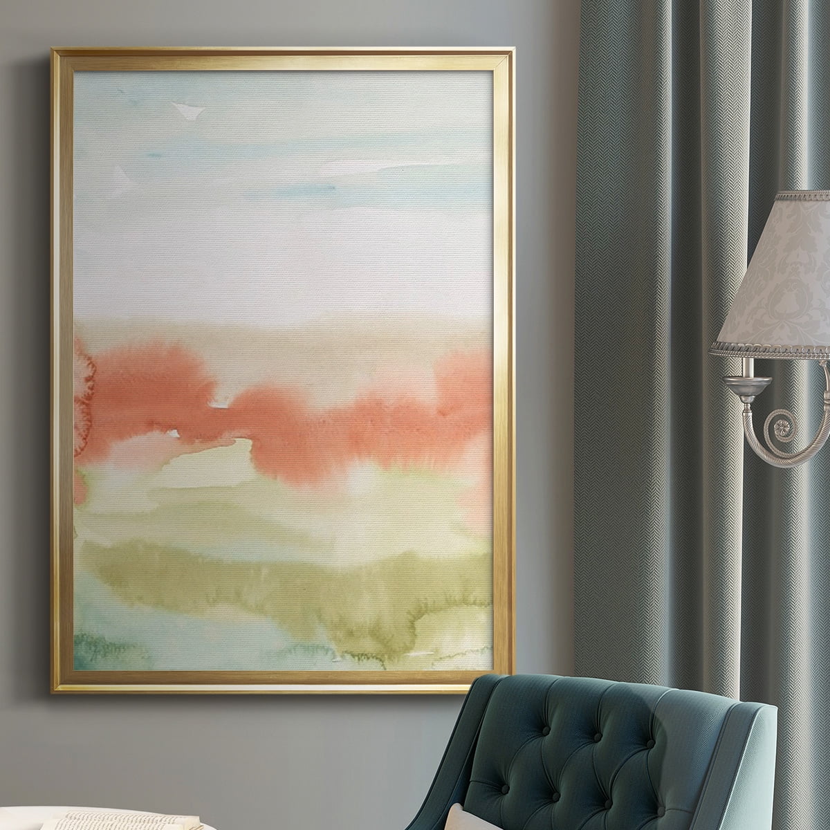 Blushing Sunrise I Premium Framed Print, in Gold, Black, or Silver - Ready to Hang