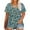 Navy, variant on Resivox Plus Size T Shirts for Women Dressy Casual Trendy Tops Short Sleeve Button up V-Neck Floral Henley T-Shirt Summer Tunics Blouses Light Blue 2XL