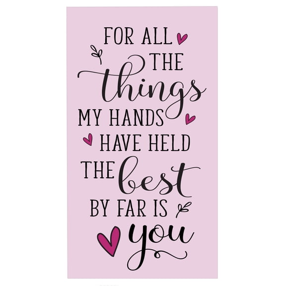 LifeSong Milestones Baptism Girls Nursery Blessing Sign Decor Wall Plaque 8.5x16 - For All The Things (Pink)