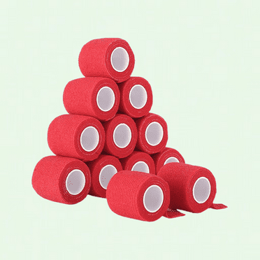 Self Adherent Cohesive Bandages Wrap, 2" x 5 Yards, 12 Rolls, Elastic Adhesive Tape for Ankle Sprains & Swelling