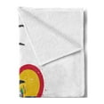 thumbnail image 2 of Ecuador Soft Flannel Fleece Throw Blanket, I Love Ecuador Lettering and Heart in Shape of National Flag, Cozy Plush for Indoor and Outdoor Use, 50" x 70", Charcoal Grey White, by Ambesonne, 2 of 5