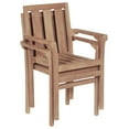 thumbnail image 6 of vidaXL 2/4/6/8x Solid Wood Teak Patio Chairs Garden Outdoor Furniture Seat, 6 of 7