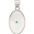 thumbnail image 4 of Sterling Silver Turquoise Polished Oval Pendant (42 X 20) Made In China qp2127, 4 of 5