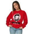 thumbnail image 4 of Biker Betty Boop Cartoon Born to Ride Women Crewneck Sweatshirt Brisco Brands S, 4 of 5
