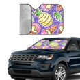thumbnail image 4 of XMXY Car Sun Shade Windshield, Ice Cream Pineapple Exotic Style Automotive Front Window Sun Visor for Cars SUV Trucks, Medium Size, 4 of 8