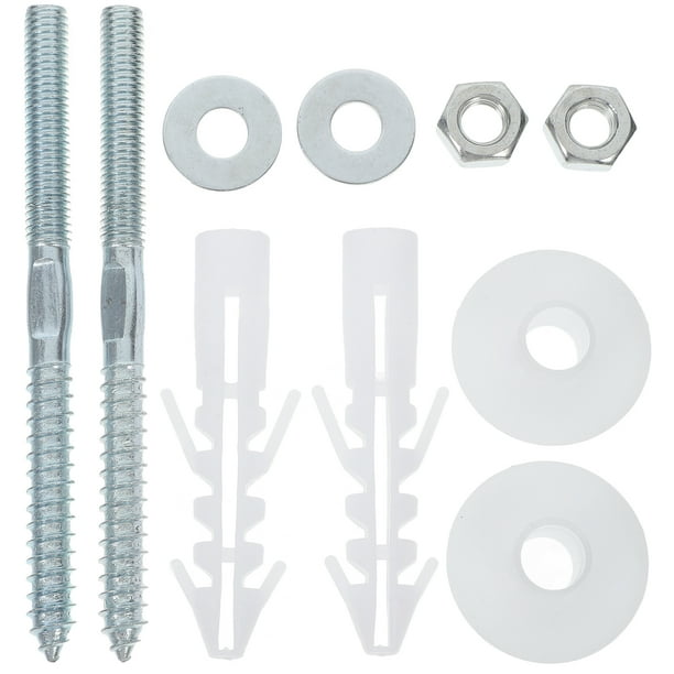 1 Juego de tornillos para asiento de inodoro, Kit de repuesto para montaje superior, instalación de tornillos de bisagra para asiento de inodoro de acero inoxidable