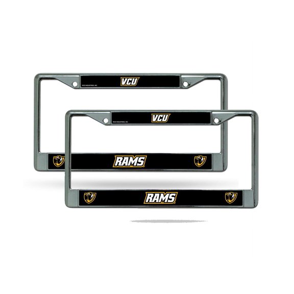 Virginia Commonwealth VCU Rams Chrome License Plate Frame - Set of 2 Frames