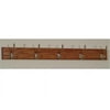 Wooden Mallet 5 Hook Coat Rack-Finish:Nickel/Medium Oak