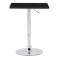 thumbnail image 3 of CorLiving Maya Square Engineered Wood Top Adjustable Height Swivel Bar Table with Metal Pedestal Base, Chrome/Black, 3 of 9