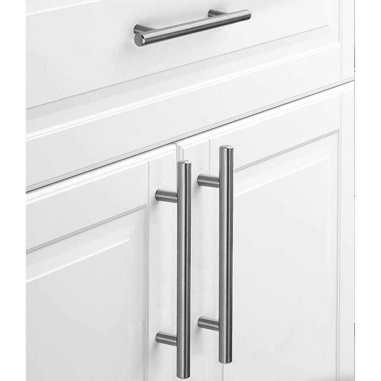 30 Pack 5 inch Cabinet Pulls Brushed Nickel Cabinet Hardware Drawer Pulls  Modern Stainless Steel Kitchen Cabinet Handles, 3 inch Hole Center. 